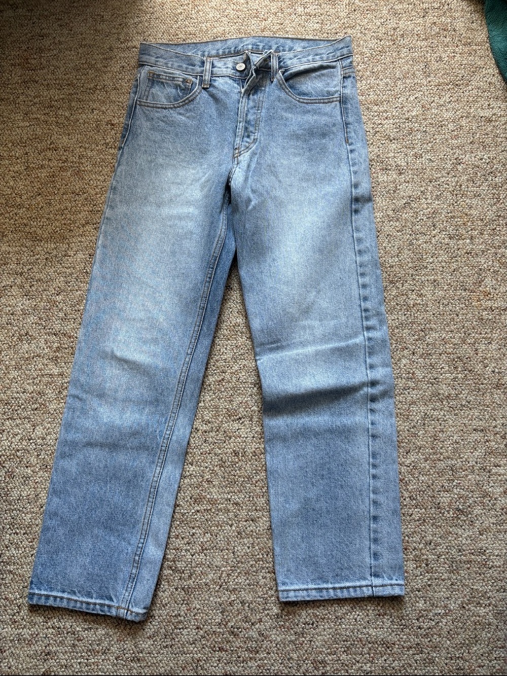 Straight Light Blue Denim Jeans - Picture 2 of 3